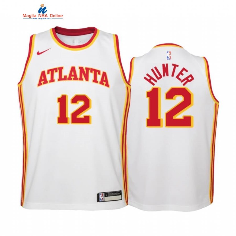 Maglia NBA Bambino Atlanta Hawks #12 De'andre Hunter Bianco Association 2020-21 Acquista