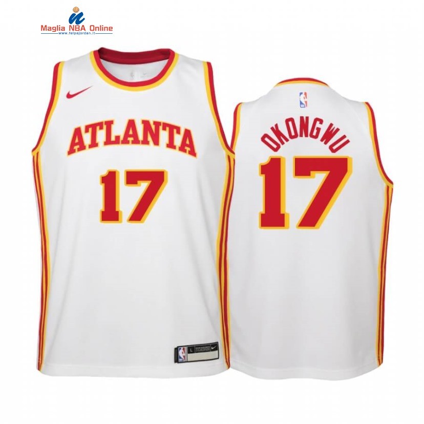 Maglia NBA Bambino Atlanta Hawks #17 Onyeka Okongwu Bianco Association 2020-21 Acquista