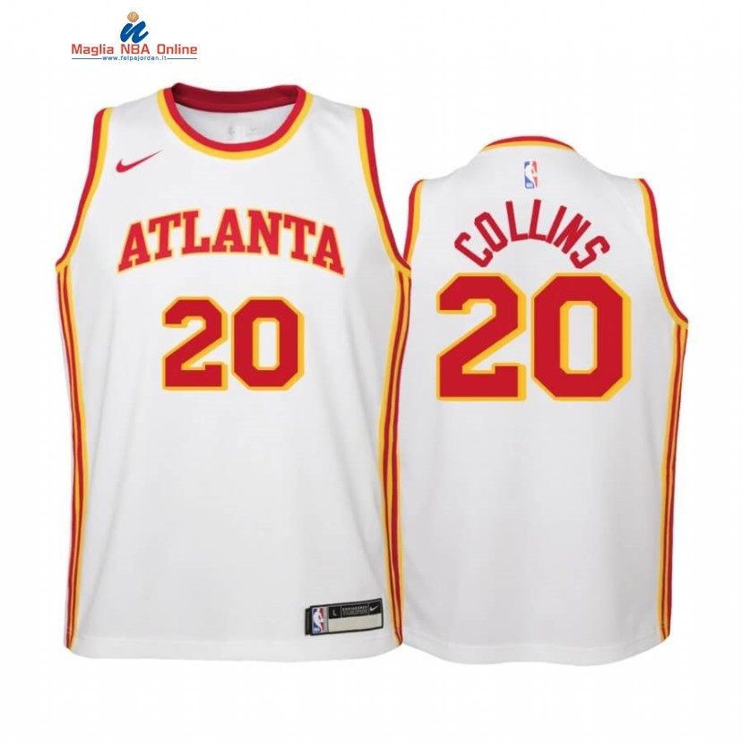 Maglia NBA Bambino Atlanta Hawks #20 John Collins Bianco Association 2020-21 Acquista