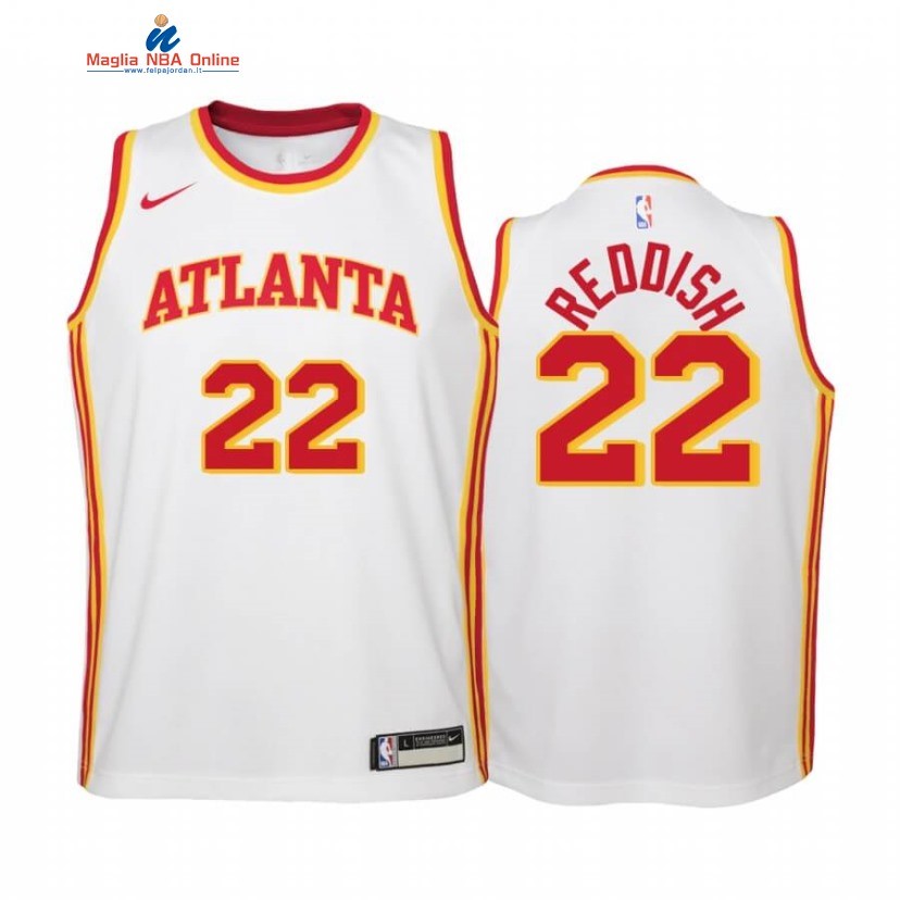 Maglia NBA Bambino Atlanta Hawks #22 Cam Reddish Bianco Association 2020-21 Acquista