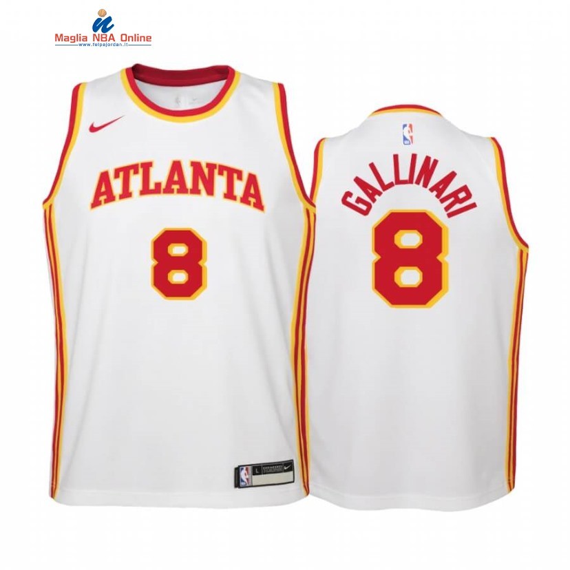 Maglia NBA Bambino Atlanta Hawks #8 Danilo Gallinari Bianco Association 2020-21 Acquista