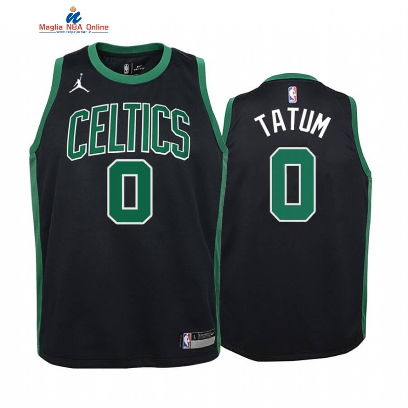 Maglia NBA Bambino Boston Celtics #0 Jayson Tatum Nero Statement 2020-21 Acquista