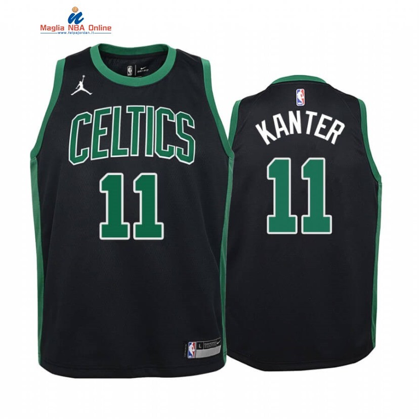 Maglia NBA Bambino Boston Celtics #11 Enes Kanter Nero Statement 2020-21 Acquista