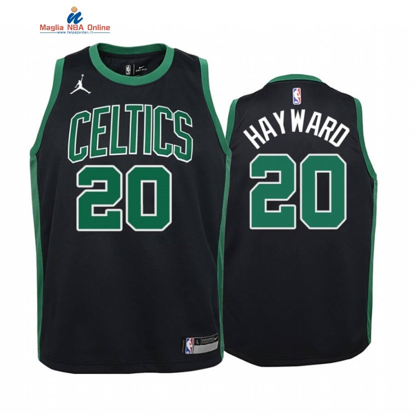 Maglia NBA Bambino Boston Celtics #20 Gordon Hayward Nero Statement 2020-21 Acquista