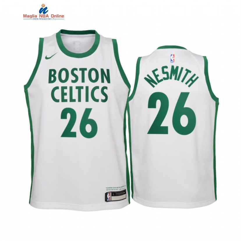 Maglia NBA Bambino Boston Celtics #26 Aaron Nesmith Bianco Città 2020-21 Acquista