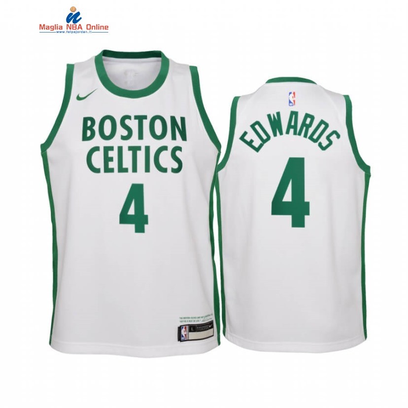 Maglia NBA Bambino Boston Celtics #4 Carsen Edwards Bianco Città 2020-21 Acquista