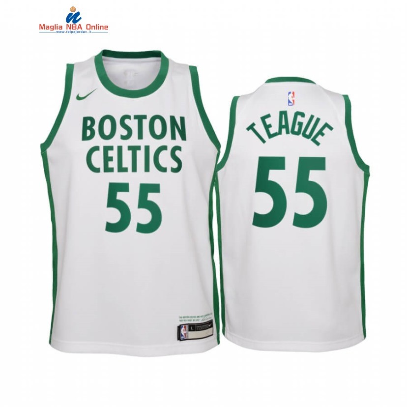 Maglia NBA Bambino Boston Celtics #55 Jeff Teague Bianco Città 2020-21 Acquista