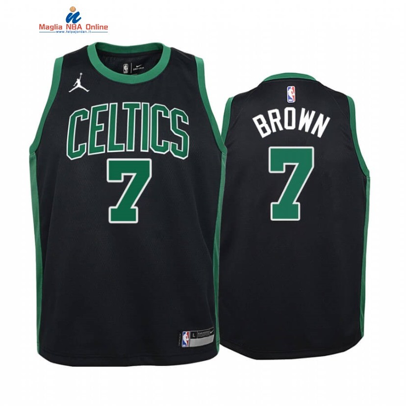Maglia NBA Bambino Boston Celtics #7 Jaylen Brown Nero Statement 2020-21 Acquista