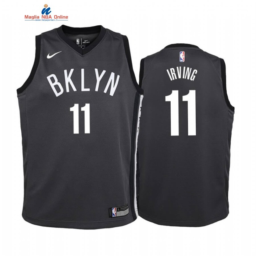 Maglia NBA Bambino Brooklyn Nets #11 Kyrie Irving Nero Statement 2019-20 Acquista