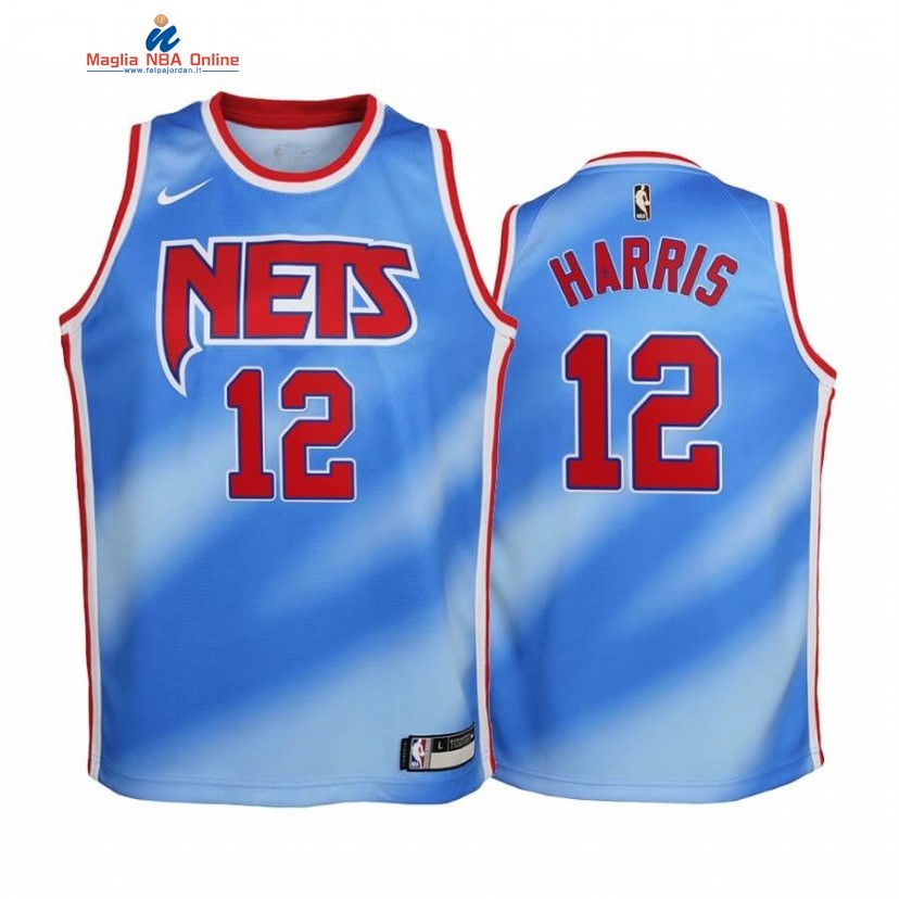 Maglia NBA Bambino Brooklyn Nets #12 Joe Harris Blu Hardwood Classics 2020-21 Acquista