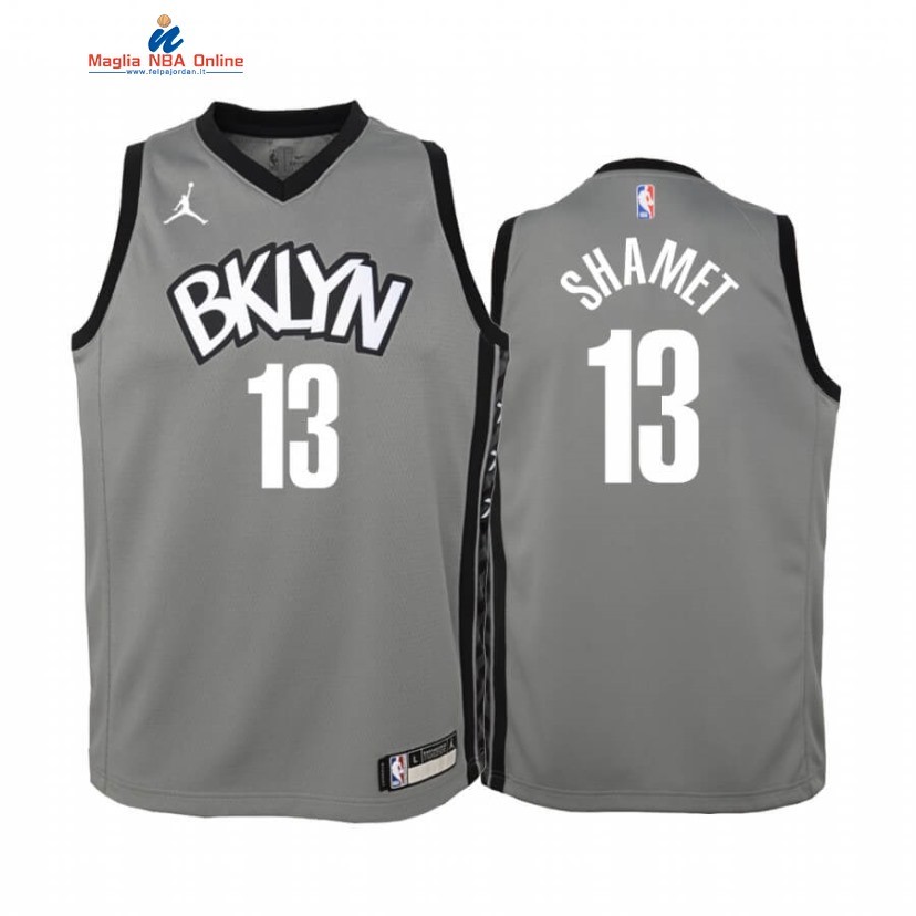 Maglia NBA Bambino Brooklyn Nets #13 Landry Shamet Grigio Statement 2019-20 Acquista