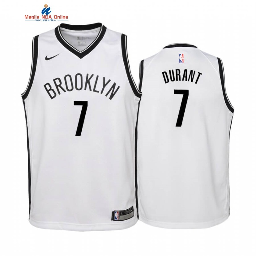 Maglia NBA Bambino Brooklyn Nets #7 Kevin Durant Bianco Association 2019-20 Acquista