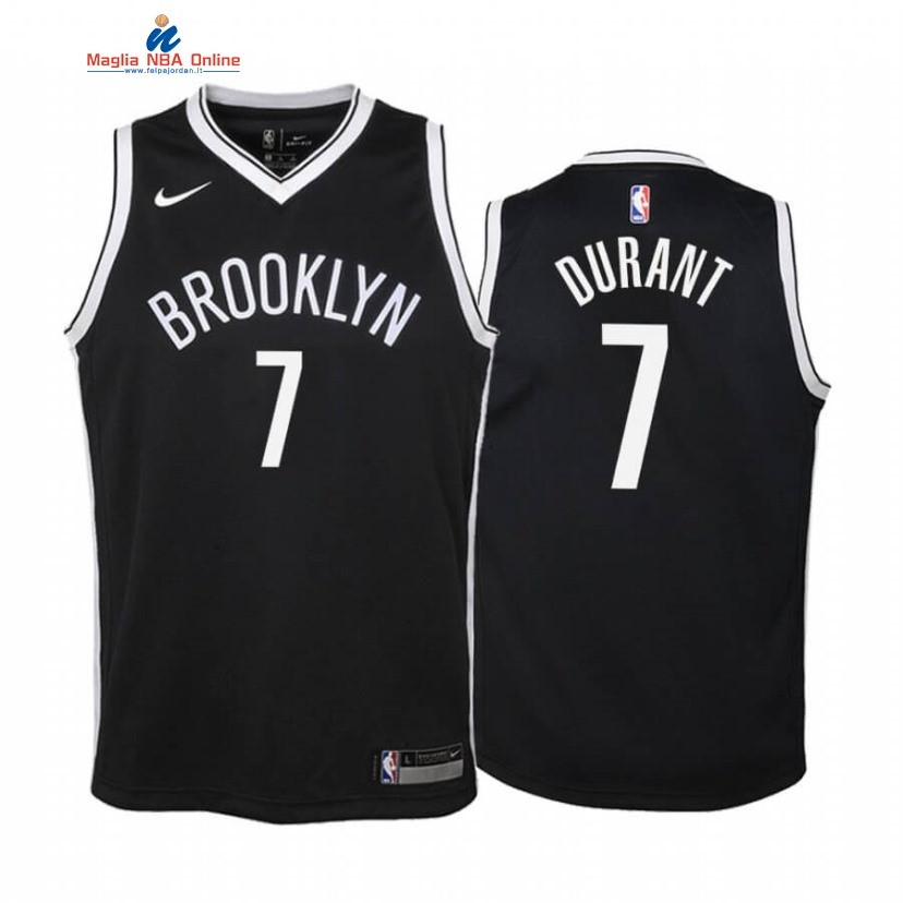 Maglia NBA Bambino Brooklyn Nets #7 Kevin Durant Nero Icon 2019-20 Acquista