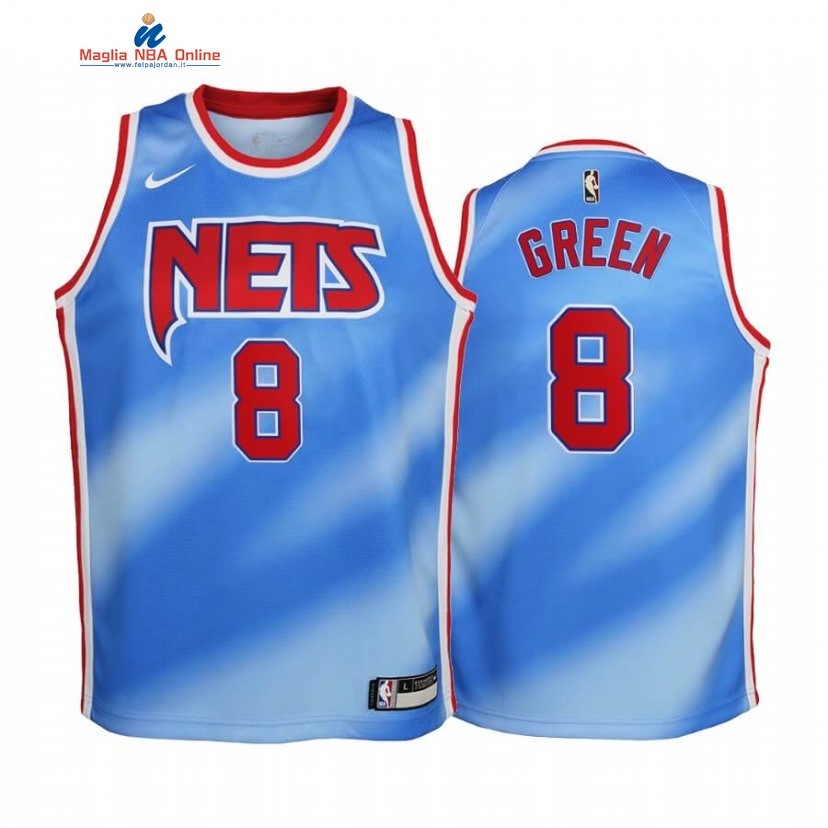 Maglia NBA Bambino Brooklyn Nets #8 Jeff Green Blu Hardwood Classics 2020-21 Acquista
