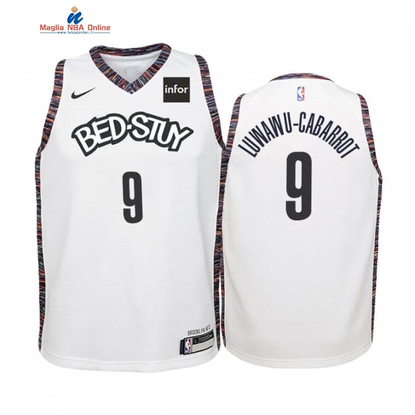 Maglia NBA Bambino Brooklyn Nets #9 Timothe Luwawu Cabarrot Bianco Città 2019-20 Acquista