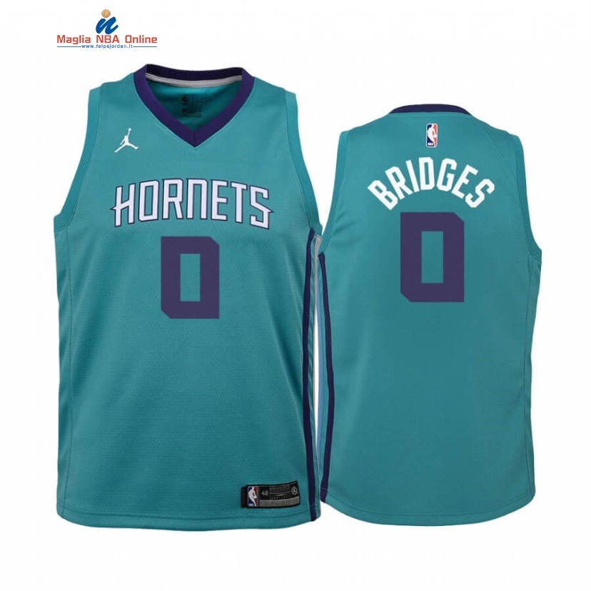 Maglia NBA Bambino Charlotte Hornets #0 Miles Bridges Teal Icon 2020-21 Acquista