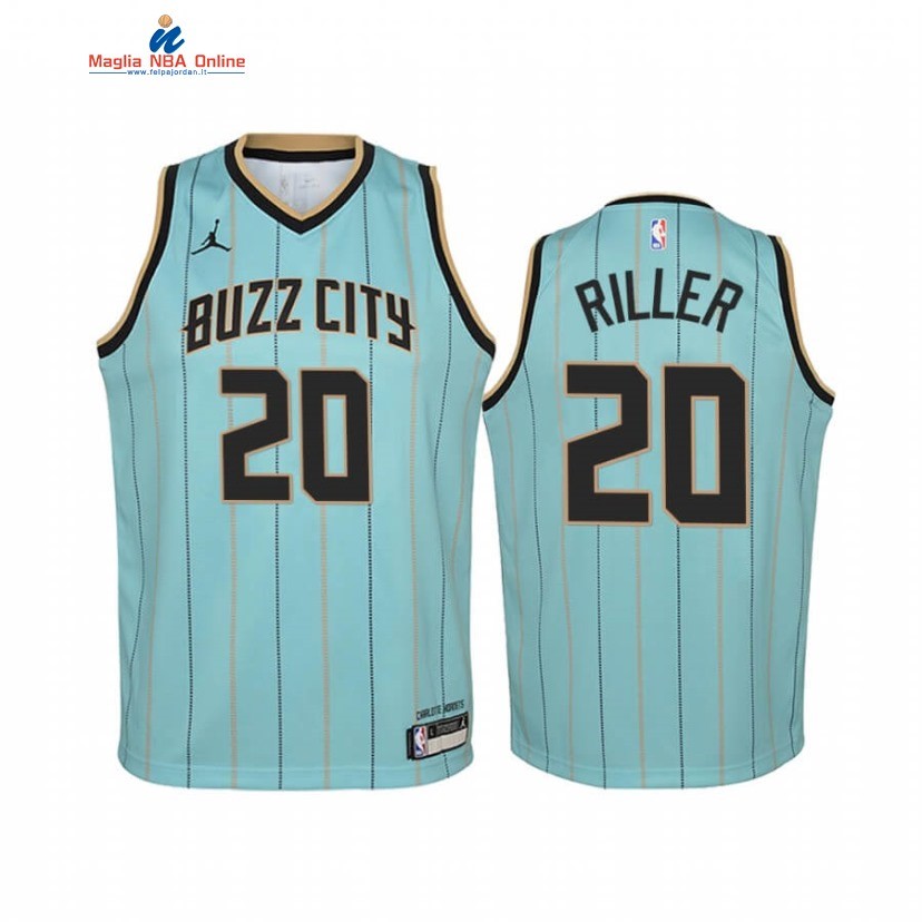 Maglia NBA Bambino Charlotte Hornets #20 Grant Riller Verde Città 2020-21 Acquista