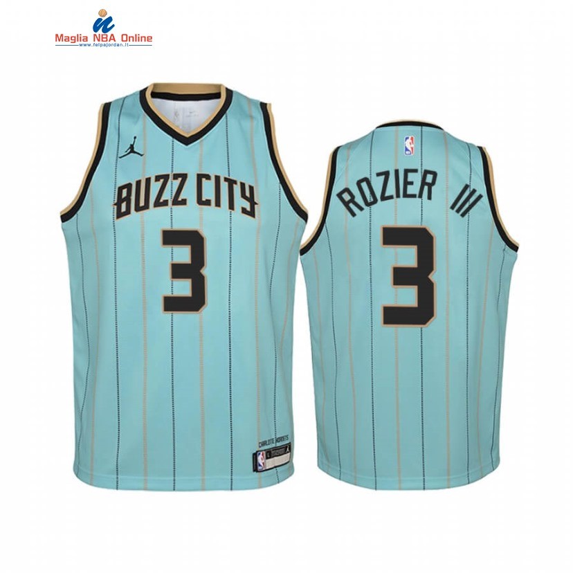 Maglia NBA Bambino Charlotte Hornets #3 Terry Rozier III Verde Città 2020-21 Acquista