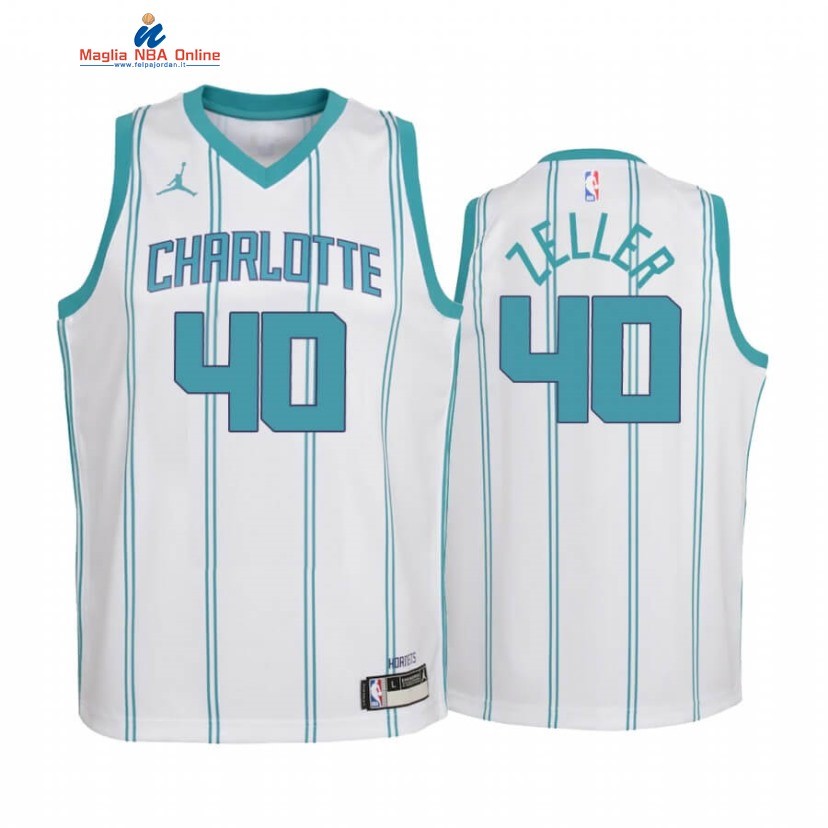 Maglia NBA Bambino Charlotte Hornets #40 Cody Zeller Bianco Association 2020-21 Acquista