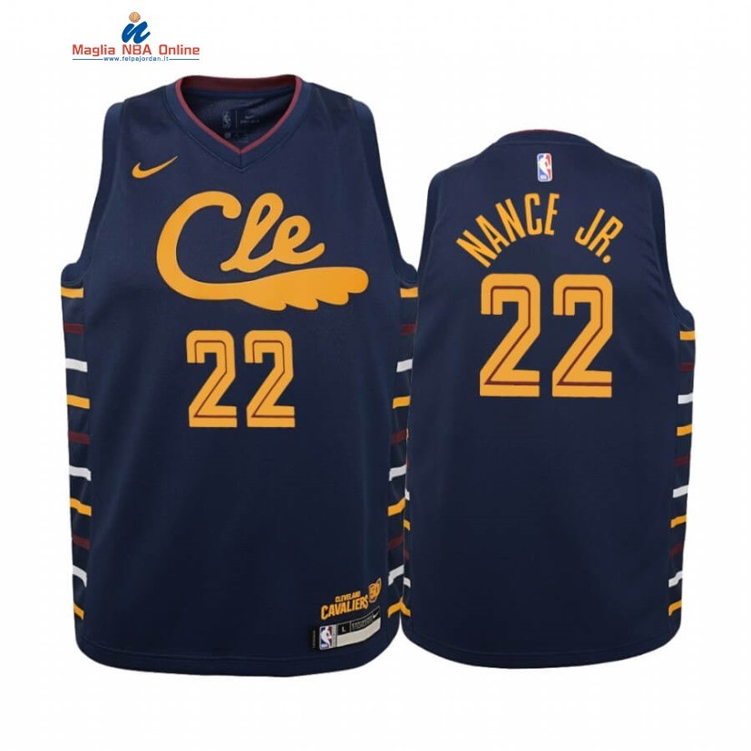 Maglia NBA Bambino Cleveland Cavaliers #22 Larry Nance Jr. Marino Città 2019-20 Acquista