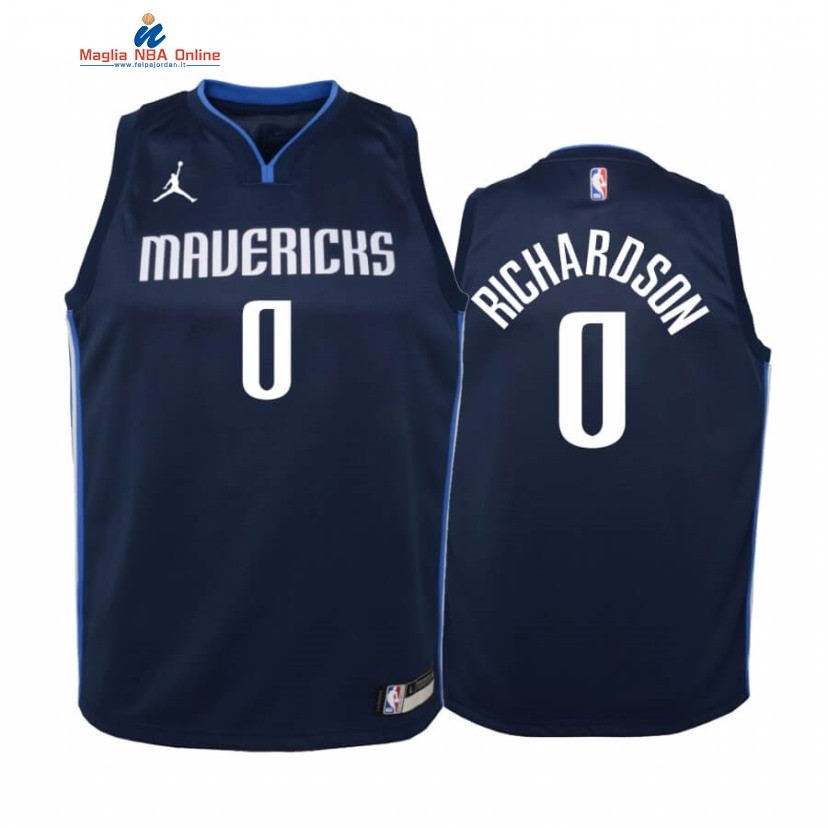 Maglia NBA Bambino Dallas Mavericks #0 Josh Richardson Marino 2020-21 Acquista