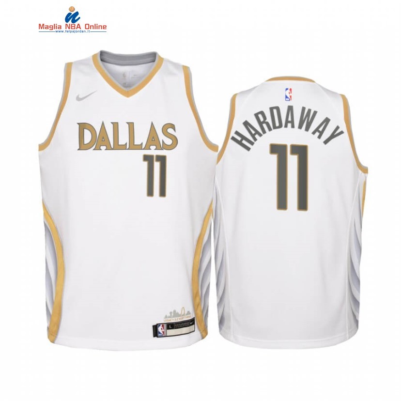 Maglia NBA Bambino Dallas Mavericks #11 Tim Hardaway Jr. Bianco Città 2020-21 Acquista