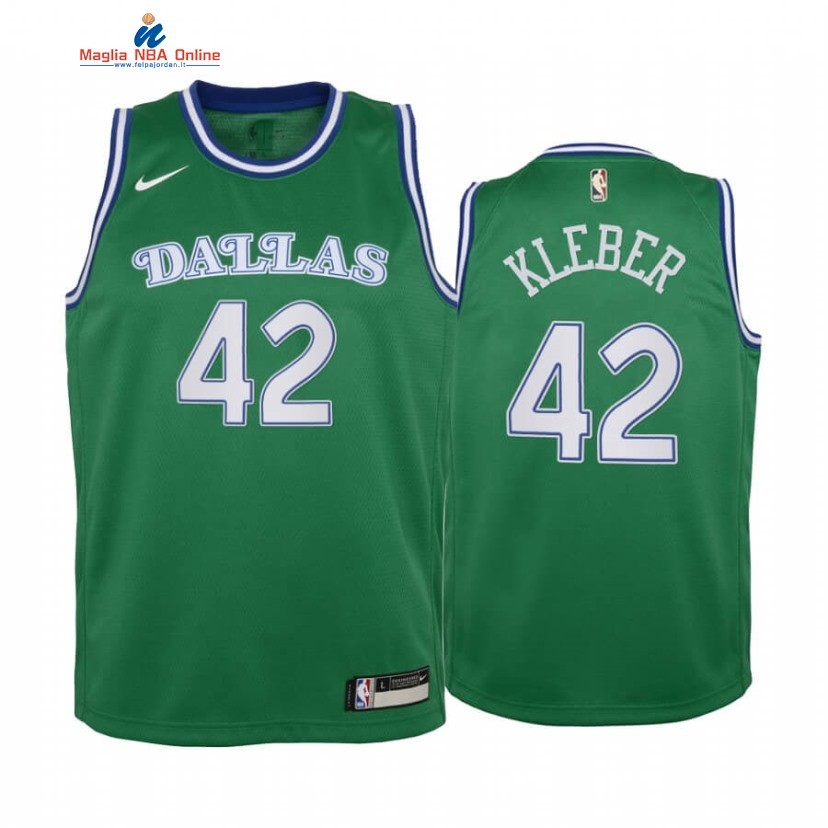 Maglia NBA Bambino Dallas Mavericks #42 Maxi Kleber Verde Città 2020-21 Acquista