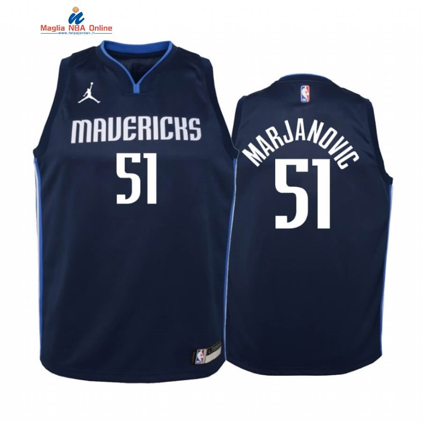 Maglia NBA Bambino Dallas Mavericks #51 Boban Marjanovic Marino 2020-21 Acquista