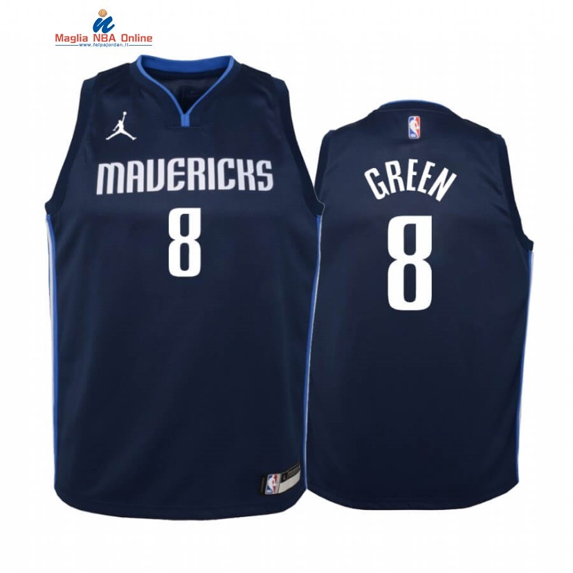 Maglia NBA Bambino Dallas Mavericks #8 Josh Green Marino 2020-21 Acquista