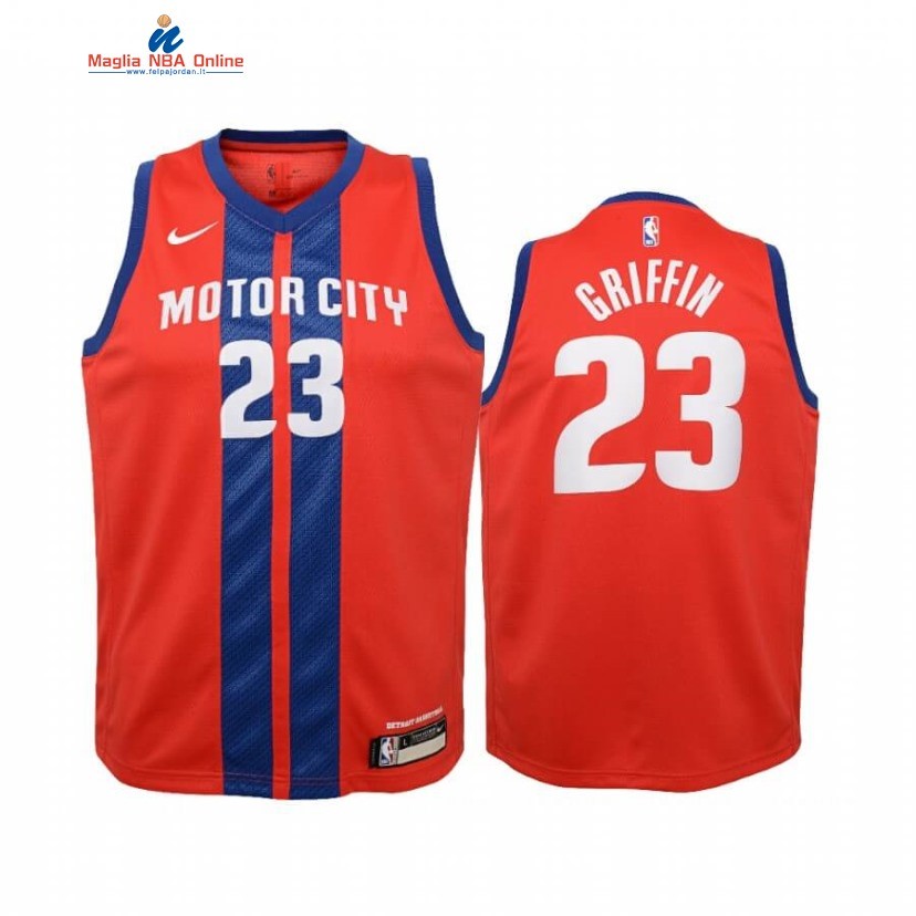 Maglia NBA Bambino Detroit Pistons #23 Blake Griffin Rosso Città 2019-20 Acquista