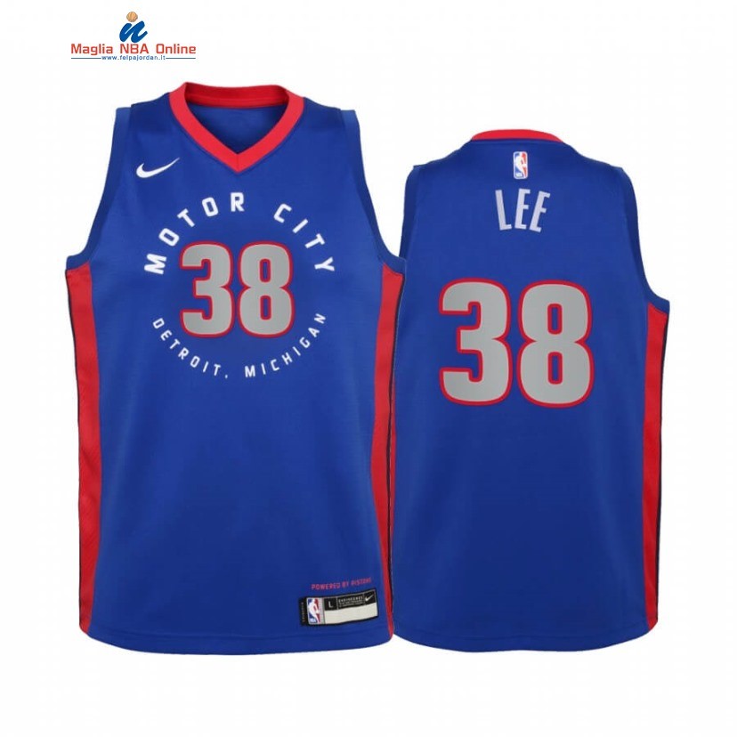 Maglia NBA Bambino Detroit Pistons #38 Saban Lee Blu Città 2020-21 Acquista