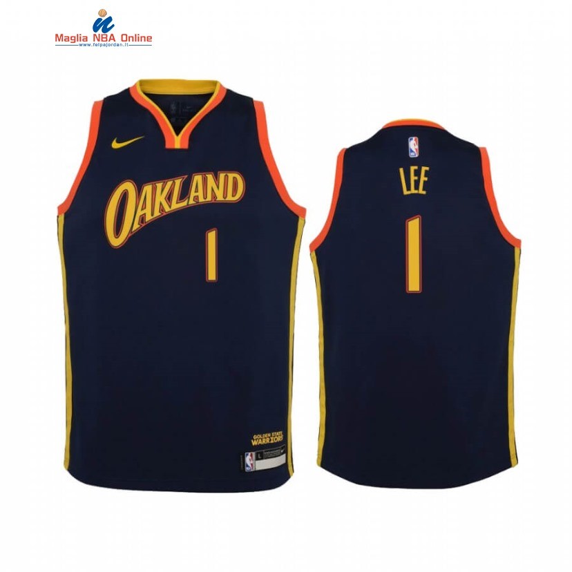 Maglia NBA Bambino Golden State Warriors #1 Damion Lee Marino Città 2020-21 Acquista