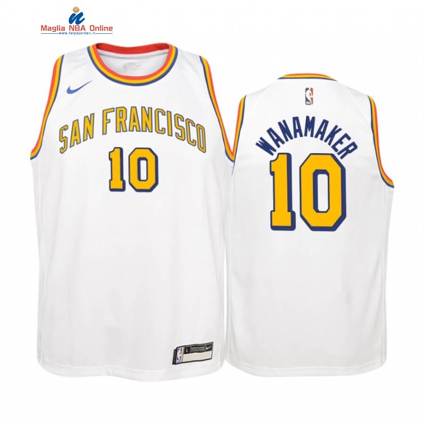 Maglia NBA Bambino Golden State Warriors #10 Bradley Wanamaker Bianco Hardwood Classics 2020-21 Acquista