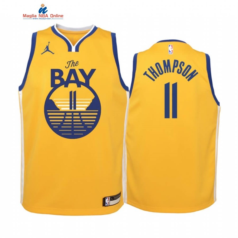 Maglia NBA Bambino Golden State Warriors #11 Klay Thompson Oro Statement 2020-21 Acquista