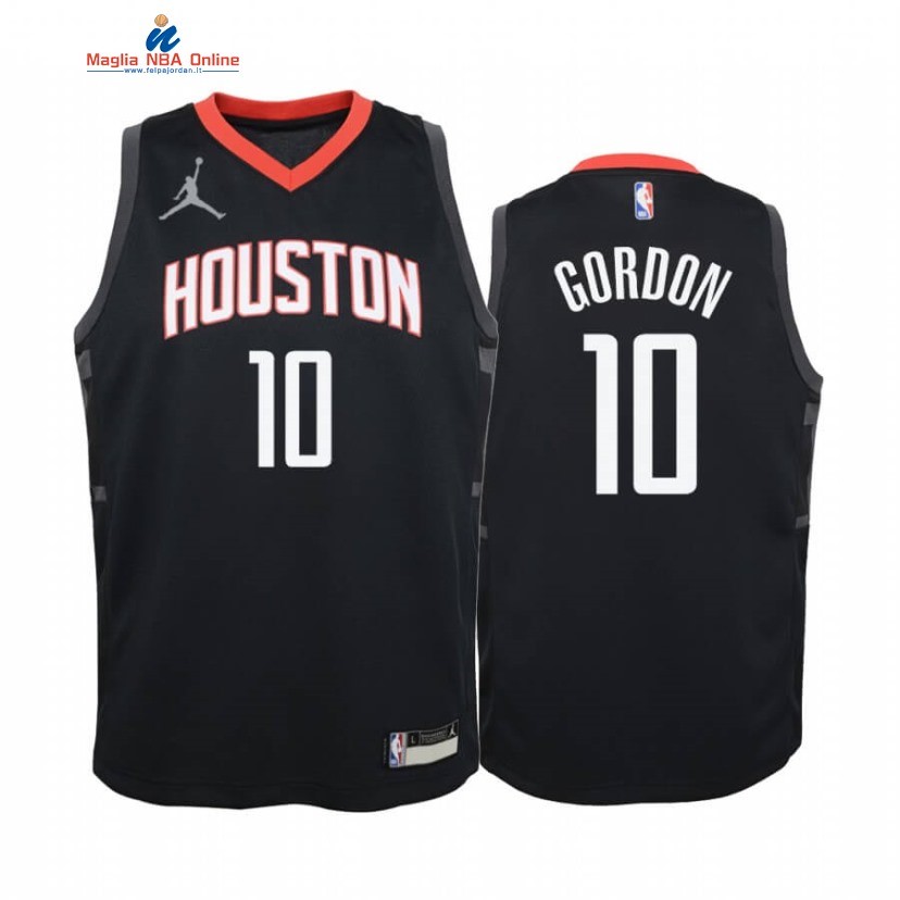Maglia NBA Bambino Houston Rockets #10 Eric Gordon Nero Statement 2020 Acquista