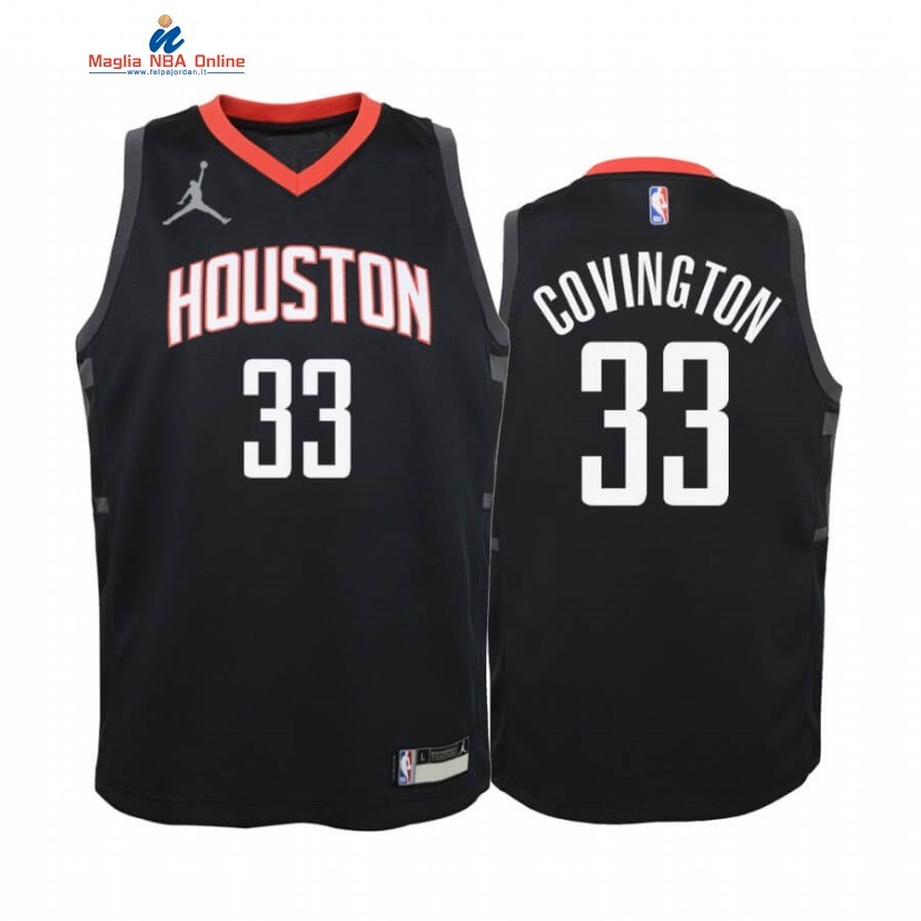 Maglia NBA Bambino Houston Rockets #33 Robert Covington Nero Statement 2020 Acquista