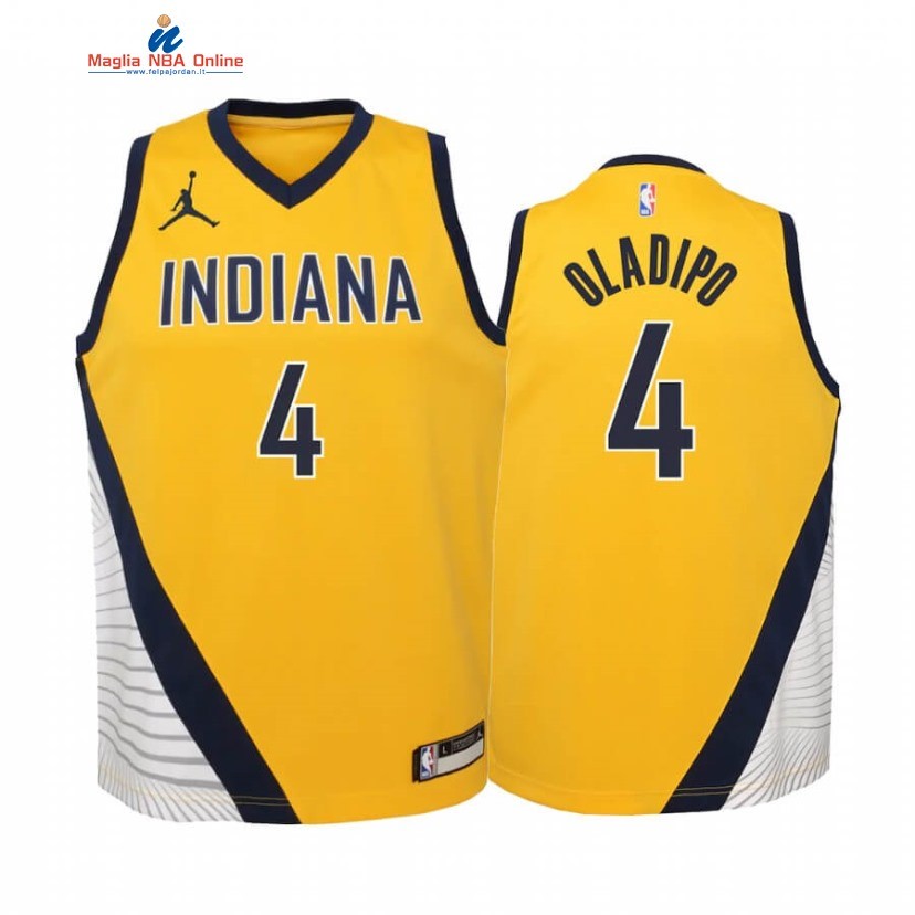 Maglia NBA Bambino Indiana Pacers #4 Victor Oladipo Oro Statement 2020-21 Acquista