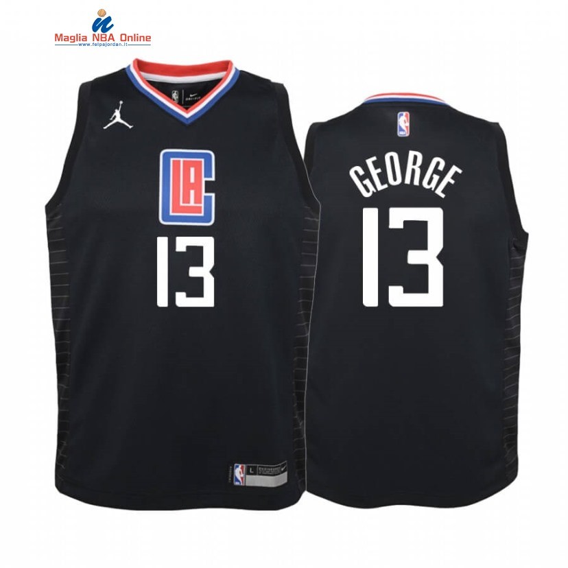 Maglia NBA Bambino Los Angeles Clippers #13 Paul George Nero Statement 2019-20 Acquista