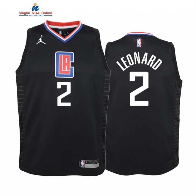 Maglia NBA Bambino Los Angeles Clippers #2 Kawhi Leonard Nero Statement 2019-20 Acquista