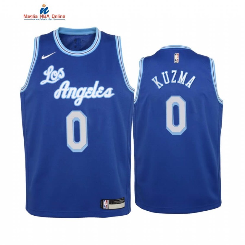 Maglia NBA Bambino Los Angeles Lakers #0 Kyle Kuzma Blu 2020-21 Acquista