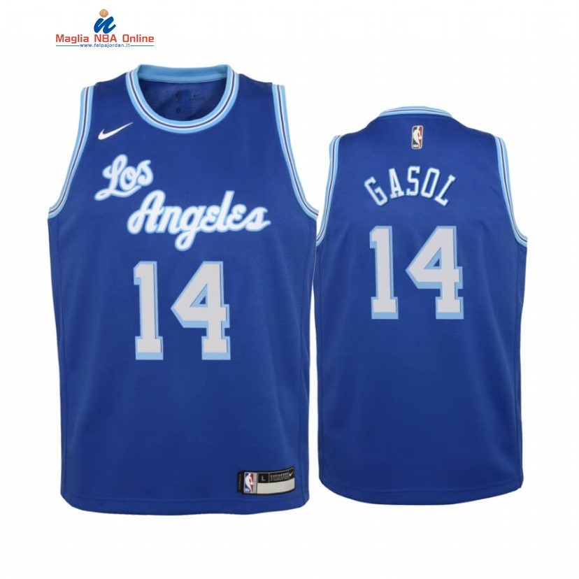 Maglia NBA Bambino Los Angeles Lakers #14 Marc Gasol Blu 2020-21 Acquista