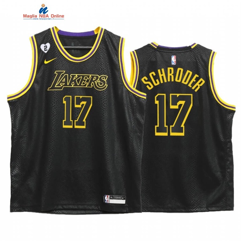 Maglia NBA Bambino Los Angeles Lakers #17 Dennis Schroder Mamba Nero 2020-21 Acquista