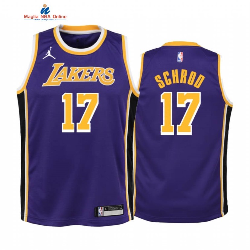 Maglia NBA Bambino Los Angeles Lakers #17 Dennis Schroder Porpora Statement 2020 Acquista