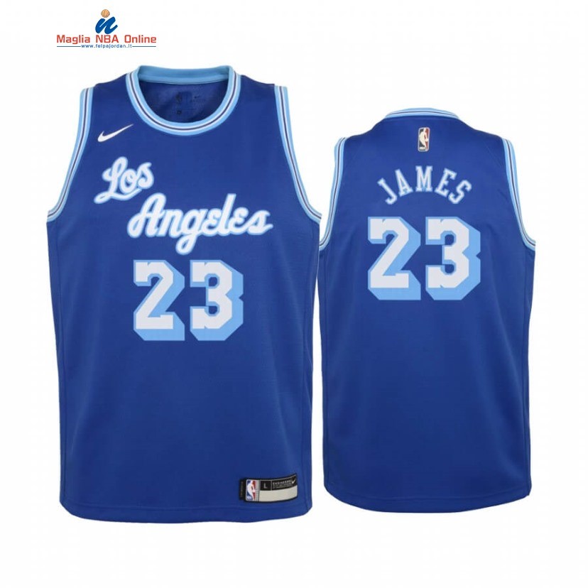 Maglia NBA Bambino Los Angeles Lakers #23 LeBron James Blu 2020-21 Acquista