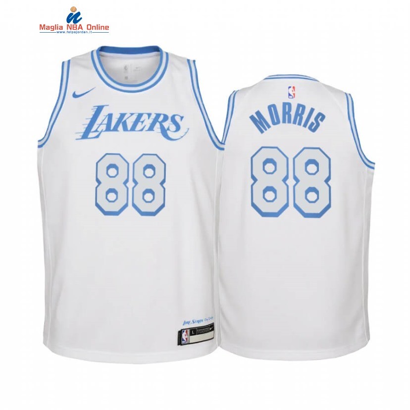 Maglia NBA Bambino Los Angeles Lakers #88 Markieff Morris Bianco Città 2020-21 Acquista