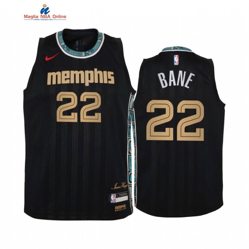 Maglia NBA Bambino Memphis Grizzlies #22 Desmond Bane Nero Città 2020-21 Acquista