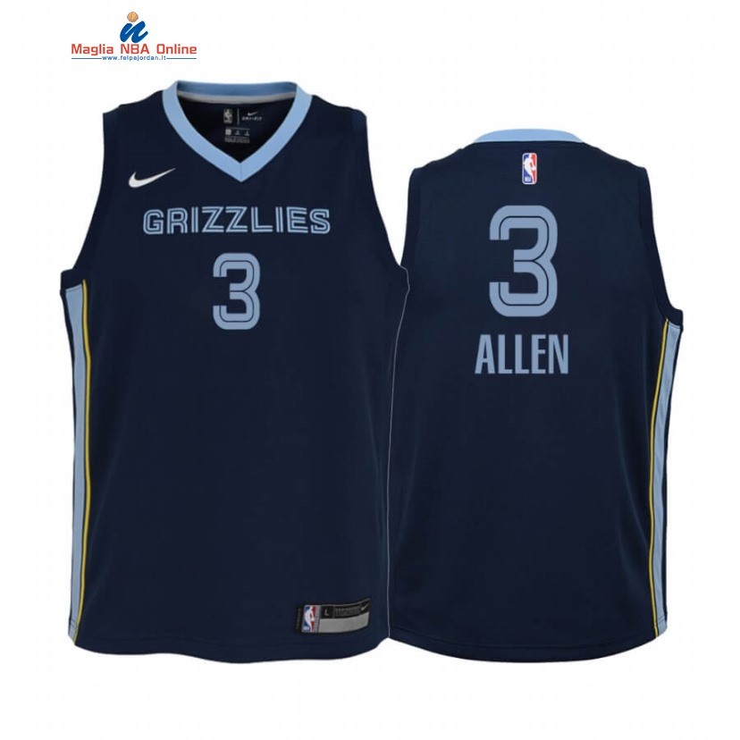 Maglia NBA Bambino Memphis Grizzlies #3 Grayson Allen Marino Icon 2020 Acquista