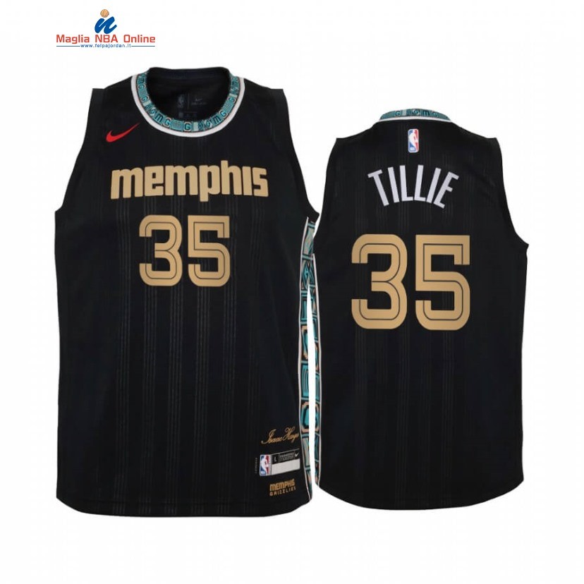 Maglia NBA Bambino Memphis Grizzlies #35 Killian Tillie Nero Città 2020-21 Acquista