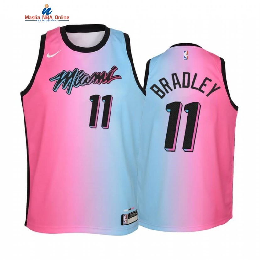 Maglia NBA Bambino Miami Heat #11 Avery Bradley Blu Rosa Città 2020-21 Acquista