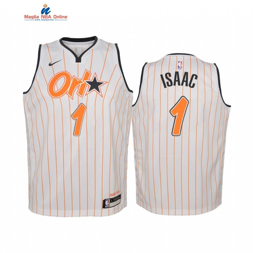 Maglia NBA Bambino Orlando Magic #1 Jonathan Isaac Bianco Città 2020 Acquista